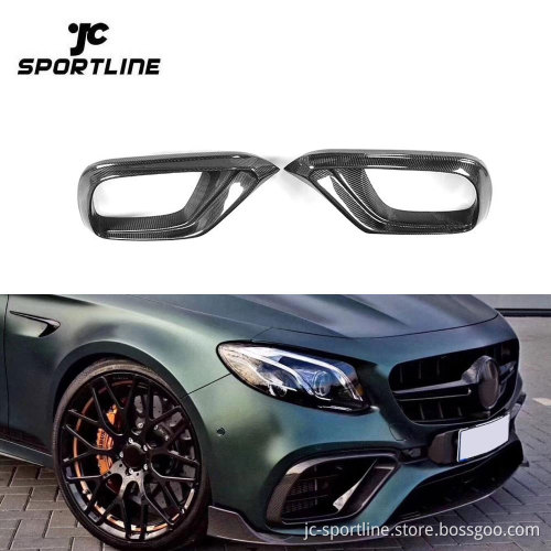 Carbon Fiber Front Bumper Air Vent Outlet Cover Trim for Mercedes W213 E63/E Class 2017-2019 E200